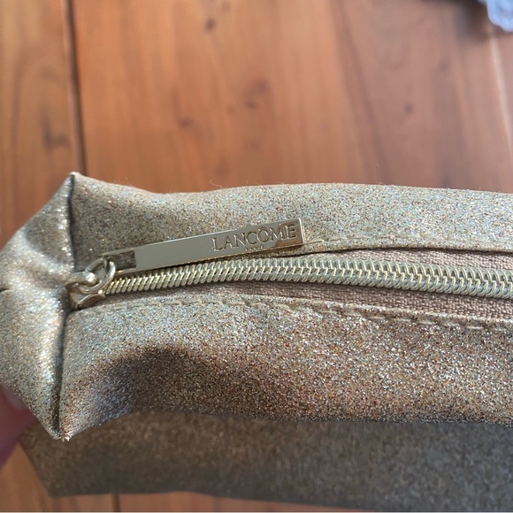 Lancôme Gold Glitter Cosmetic Makeup Bag - Picture 5 of 8